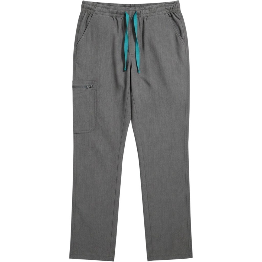 FIGS Scrub Pants Yola Straight Leg Graphite w/Teal Drawstring PO#1605 - XXS/P